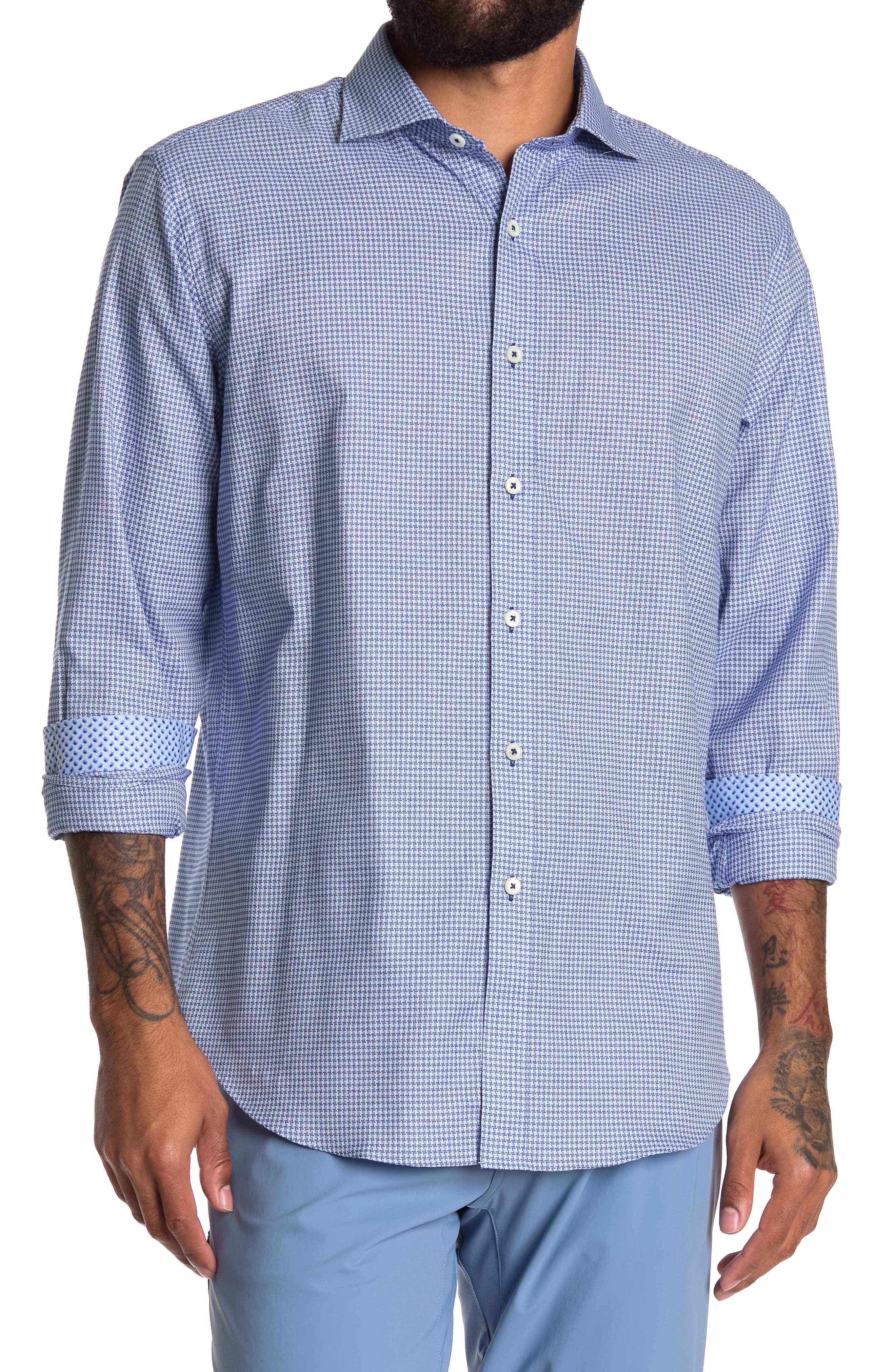 DFHYAR Mens Dress Shirt Regular Fit Casual Business Button Down Long Sleeve Cotton Polyester 